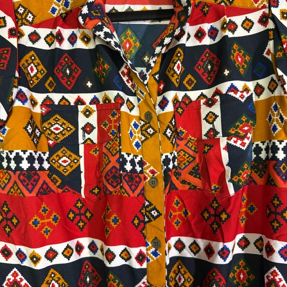 Speed Control Multicolor Geometric Print Romper - Picture 4 of 8